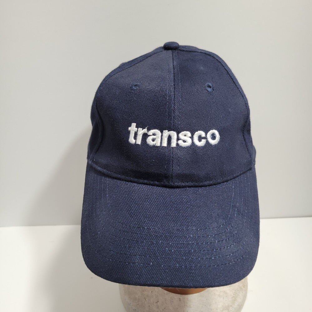 Transco Port & Company Baseball Hat Cap Mens Navy Cotton Adjustable Strapback
